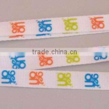 3/4" Custom Logo Silk Printing Polyester Lanyard With Metal Hook