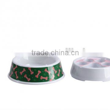 anti-slip round divided melamine pet bowl