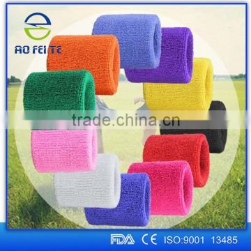 Bulk Sell Many Colors Sport Wrist Band/ Headband With Embroidery Logo