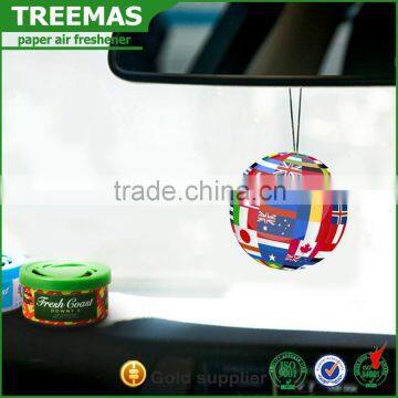 customized promotion long lasting scent paper car air freshener