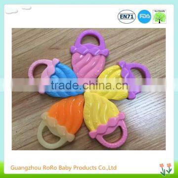 New design BPA free colorful ice cream shape infant silicone teether