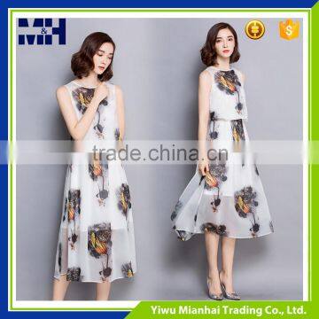 Wholesale products young lady and girls fashion chiffon chiffon dress