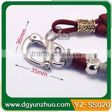 35mm Titanium shackle for paracord bracelet, fixed titanium shackle