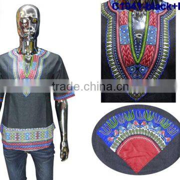 C1041 Fashion Denim T-shirt for men, wax design Denim T-shirt in China market