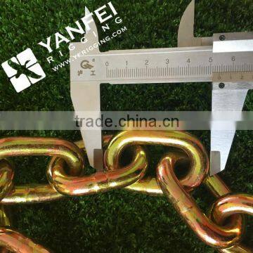 Yellow galvanized G70 transport Binder chain