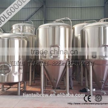 Insulated 6000L cone cylindrical industrial beer fermenter