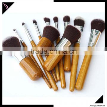 11pcs Eco-Friendly Makeup Brushes/Bamboo/Wooden Make up Brushes/Custom Makeup Brush Set