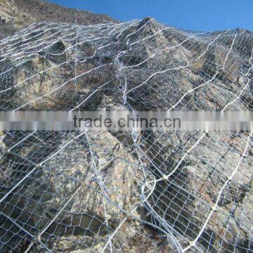 side slope protection fence ,slope protection in stainless steel wire mesh/HEBEITUOSHENG