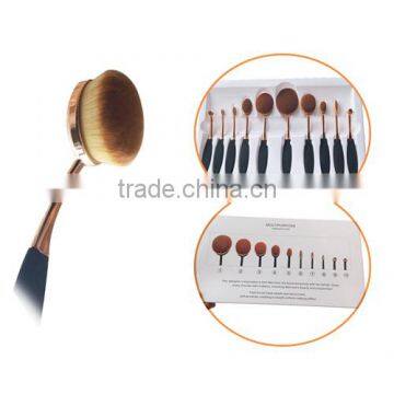 10pcs Rose Gold Oval Makeup Brush Set,Toothbrush Makeup Brush                        
                                                Quality Choice