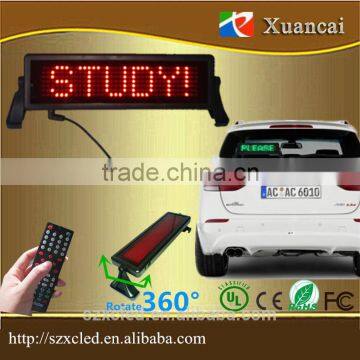 Car LED indoor/Semi-outdoor advertising running message glass display screen remote control                        
                                                Quality Choice