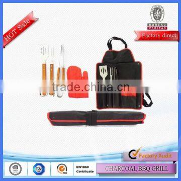 New arrival portable barbeque set with apron