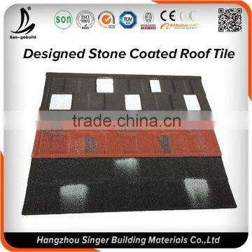 Residential Building Material, Stone coated metal roof tile, colored steel roof tile with Korea standard