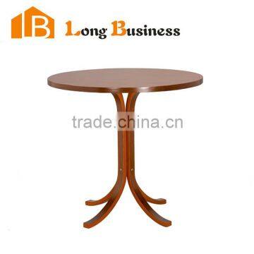 LB-5040 Walnut Wood Veneer Round wood coffee table with mdf top