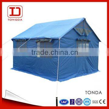 strong structure steel frame PVC coverd fabric assemble relief military tent