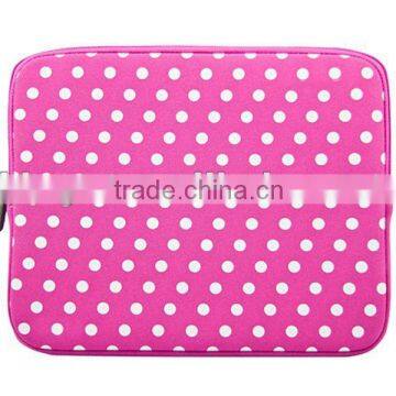 Hot Sale!!Fashion Neoprene laptop sleeve ,10" Circle dots laptop sleeve