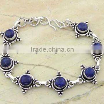 GENUINE LAPIS and .925 sterling silver bracelets wholesale bracelets fashion bracelets