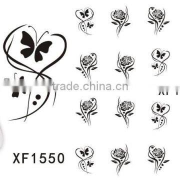 New Nail Art Sticker Water Transfer Stickers Flower Decals Tips Decoration XF1550-XF1566