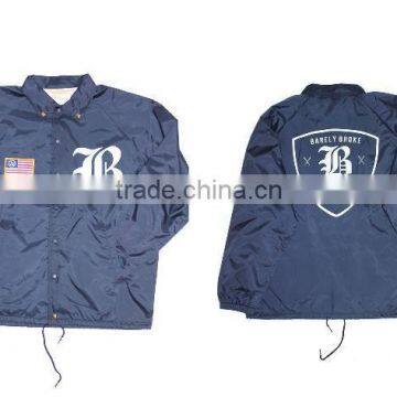 Hooded coach jackets with customized designs , wholesale coach jackets