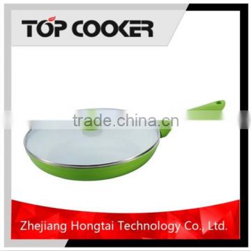 Aluminium healthy cooker forged green ceramic coating fry pan cookware