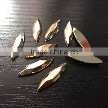 6*23 navette marquise flat back acrylic rhinestone diy jewely fitting jewel chain bracelet hobby golden gems