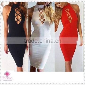OEM new fashion bandage women dress sexy clubwear