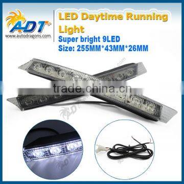 2015 factory Hotsale car 9 LED DRL DAYTIME RUNING LIGHT Driving light lower price