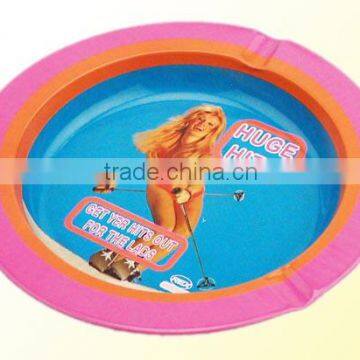 Round shape Ashtray Tin Box