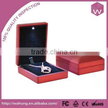 Shining led light jewel boxs, plastic led pendant/necklace box