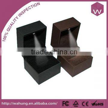 wholesale luxury wooden ring box packaging for led