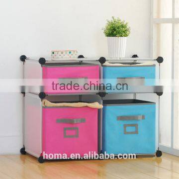 2015 Portable folding assemble style fabric wardrobe