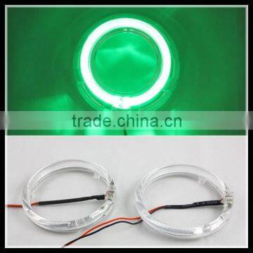 Auto LED headlight LED angel eyes 5W Cr.ee LED lamps halo rings 80mm Green led angel eyes halo rings
