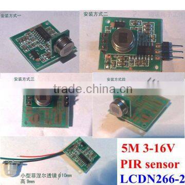 PIR sensor mini pyroelectric human body induction module high quality probe 5,3-16v,40uA