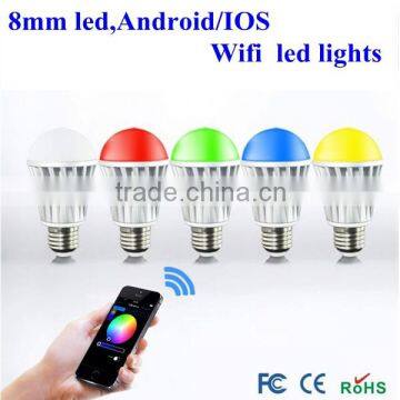 Smart Led , Android/IOS Wifi Led Light Bulb ,wireless Contronl ,RGBW