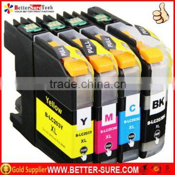 LC203 BK C M Y compatible brother lc203 ink cartridge for Brother MFC-J4620DW/J5520DW