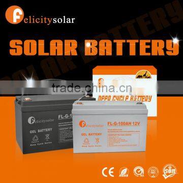 2016 Guangzhou Felicity 12v large current discharge electric gel 100ah battery