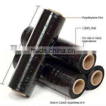 500mmx25micx300m high quality black wrapping film