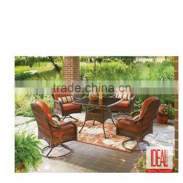 Manufacturer wholesale Hot Sell Wicker Rattan furniture set, Iron and Aluminum frame