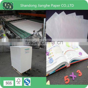 high quality appropriate whiteness offset printing paper in reel or sheet in reamwrapping