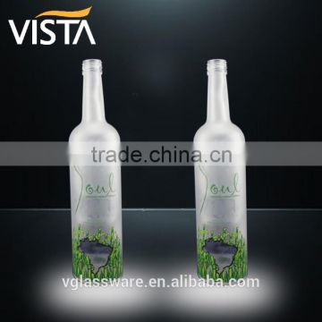 super flint glass bottle for vodka frosted bottle