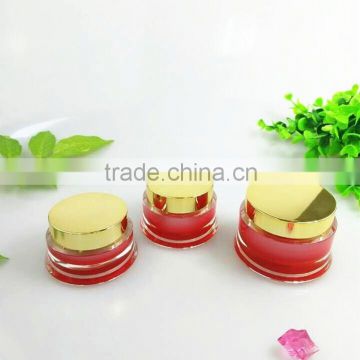 Plated cap and acrylic personal facial cream jars