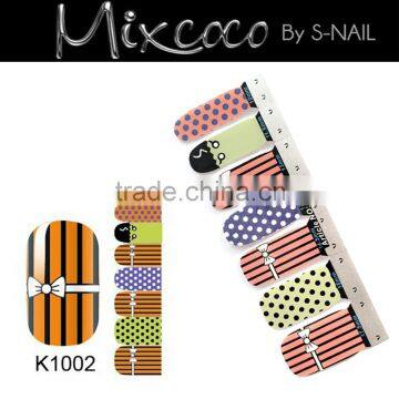 Free sample fashionable korea design nail polish sticker wholesale