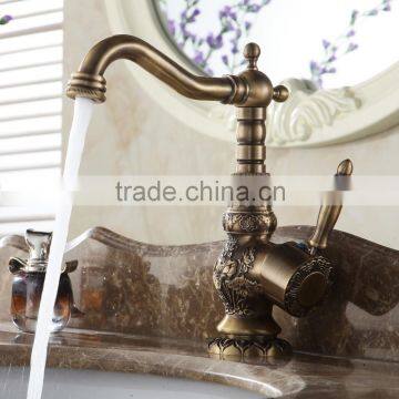 High Quality Factory Directly Bronze Color Antique Brass Faucet photo-5