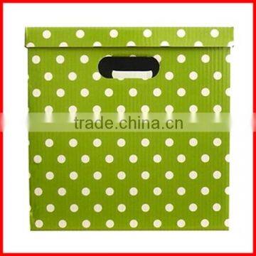 Various Color Cheap Custom Paper White Dot Clothes Storage Box , Shoe Box Wholesale photo-2