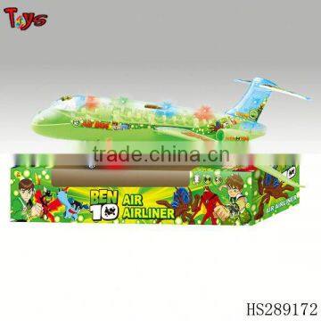 Hot selling plastic music and light plane kids toys promotion gift