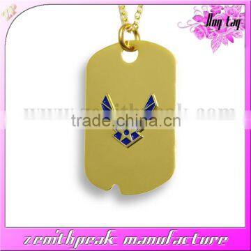 2016 Metal decoration army dog tag,military dog tag,gold enamel dog tag