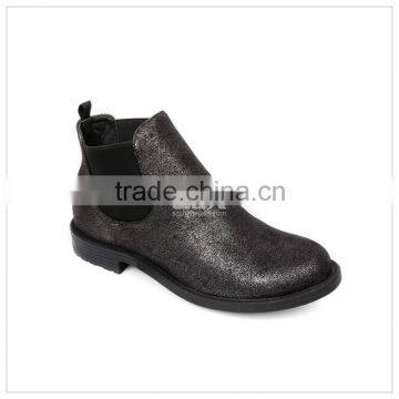 CX154 women flat glittery chelsea ankle boot