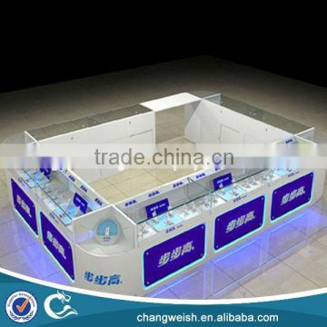 mobilephone store glass cellphone display cabinet