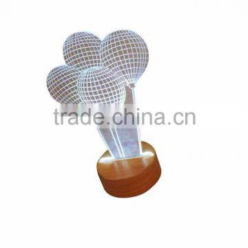 Wholesale Acrylic Products3 D Led Night Light Table Light photo-3