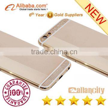 High quality replacement parts for iphone 6 champagne gold housing rose gold diamond housing