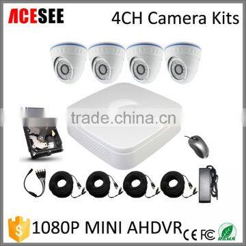 ACESEE Indoor Camera Kits 4CH DVR Camera System with OSD Menu Security Camera Kit
